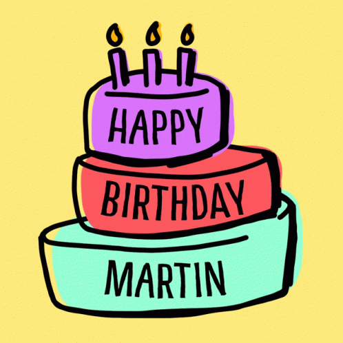 Martin Happy Birthday Cake GIF