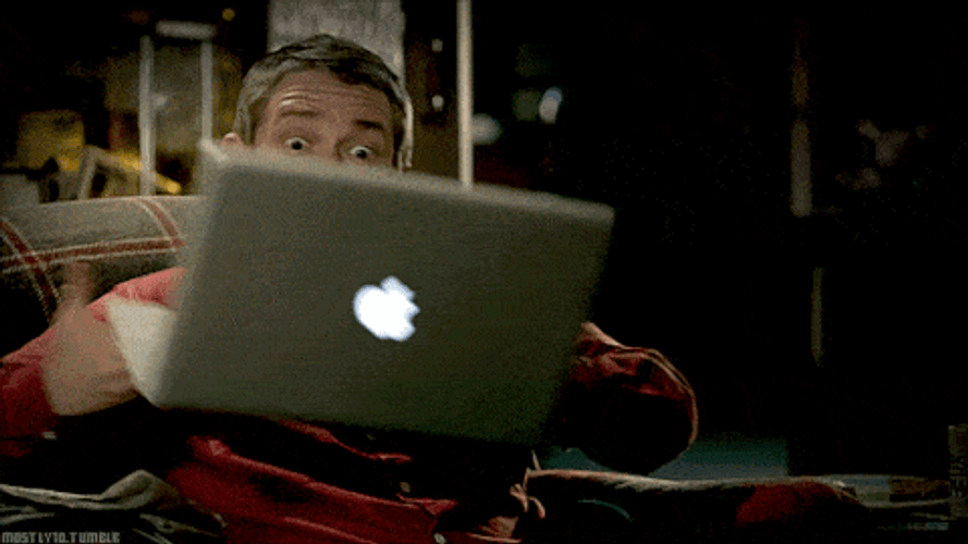 Martin Freeman Reacting On Search Results In Internet GIF