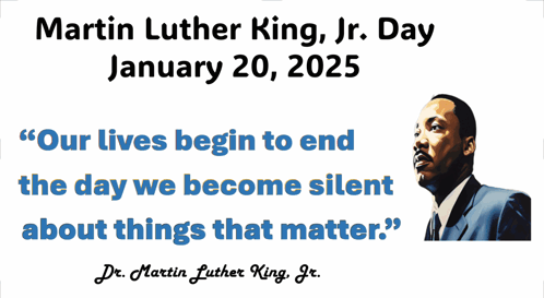 Martin Luther King Jr Day Poster January 20