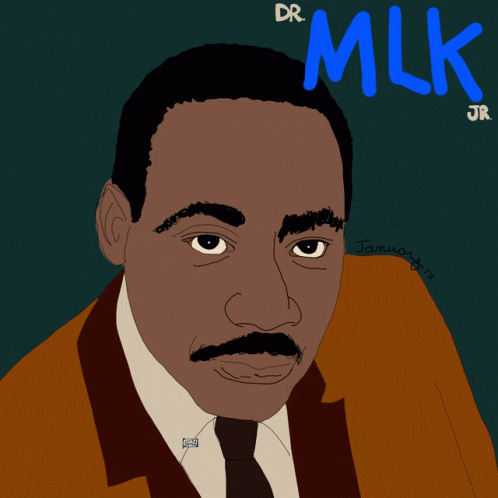 Martin Luther King Jr Drawing With Dr MLK Above