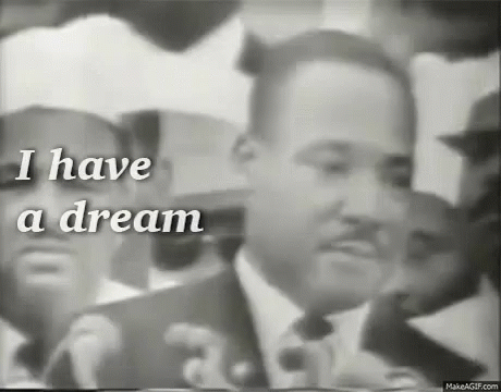 Martin Luther King Jr. Speaking At Microphones Black And White GIF