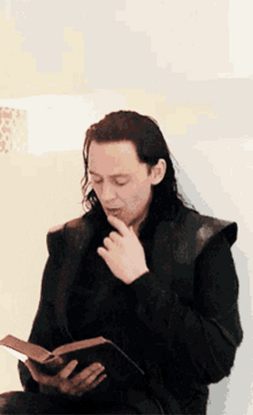 Marvel Cinematic Universe Loki Reading Book GIF