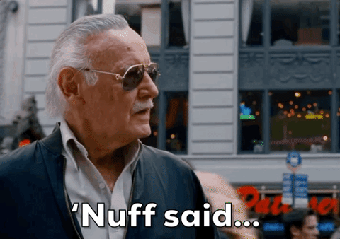 Marvel Writer Stan Lee Nuff Said GIF