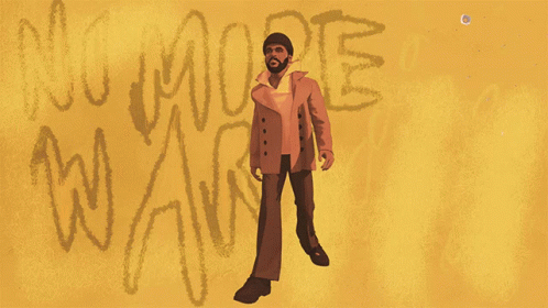 Marvin Gaye Walking Flowers GIF