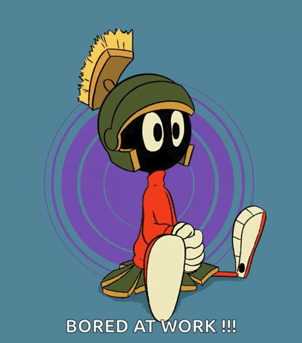 Marvin the Martian Bored at Work