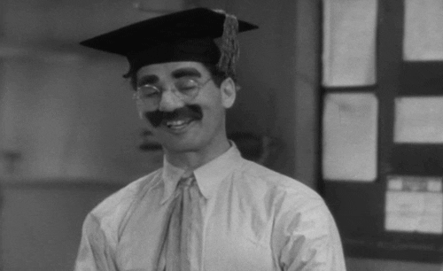 Marx Brothers Groucho Happy Graduate GIF