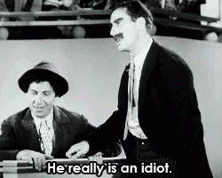 Marx Brothers Groucho Idiot GIF