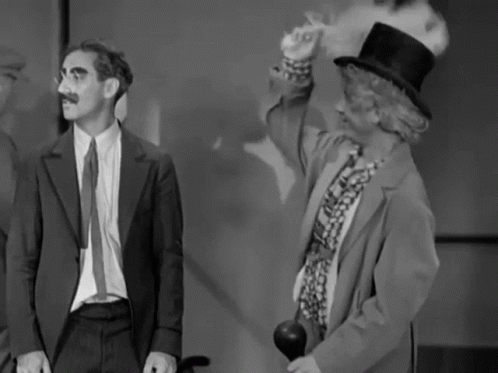 Marx Brothers Groucho Knocked Down GIF