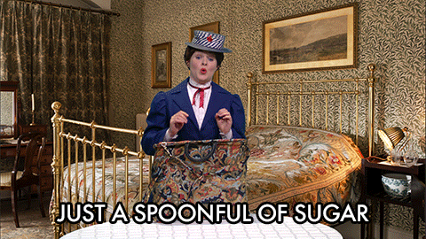 Mary Poppins Drinking GIF