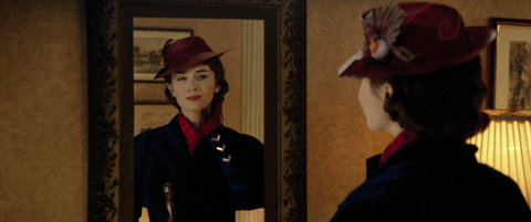 Mary Poppins Iconic Mirror Scene GIF