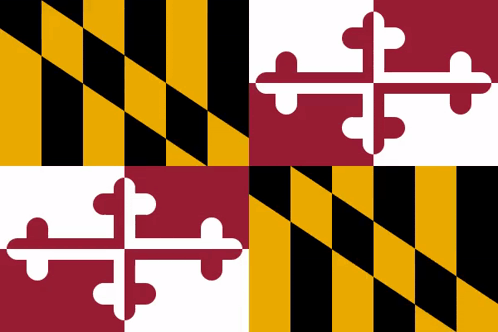 Maryland Flag Red White Yellow Pattern