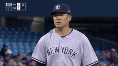 Masahiro Tanaka Removing Hat GIF