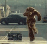 Mascot Bear Backflip Break Dance GIF