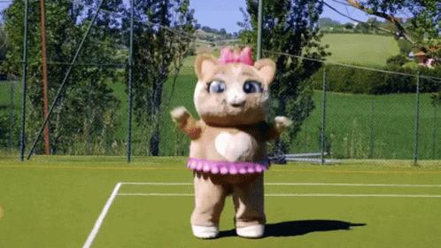 Mascot Cat Jumping GIF