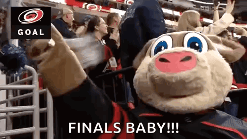 Mascot Giving Thumbs Up In Front Of Crowd GIF