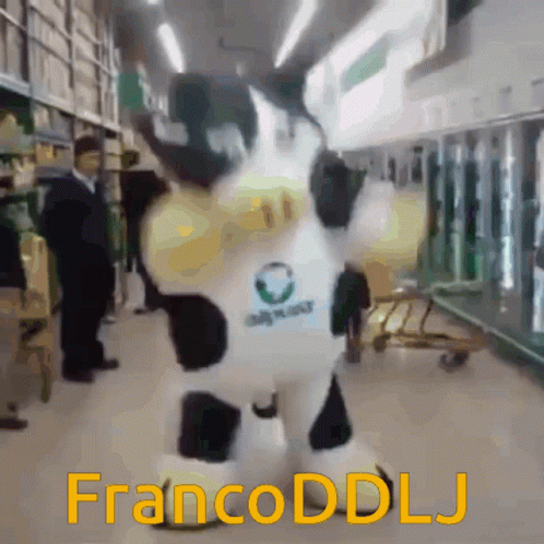 Mascot In Cow Costume Francoddllj GIF
