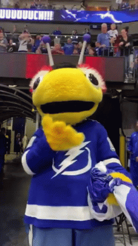 Mascot in Lightning Jersey