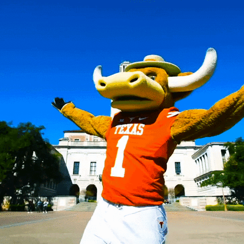 Mascot in Texas Jersey Number 1