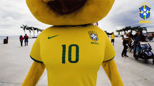 Mascot in Yellow Shirt Number 10