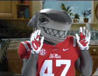 Mascot Shark Ole Miss Rebels GIF
