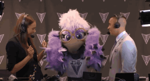 Mascot Wearing Miami Sharks Shirt