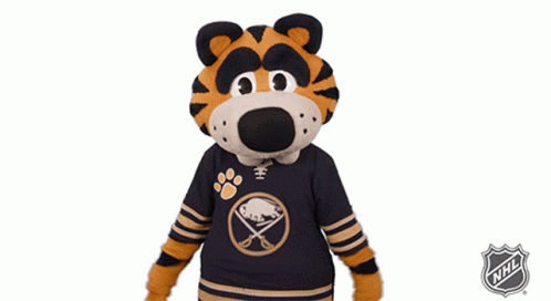 Mascot Wearing NHL Jersey GIF