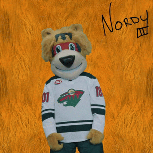 Mascot Wearing Number 18 Jersey