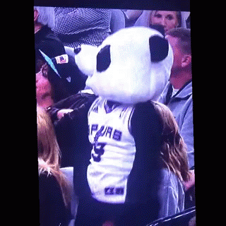 Mascot Wearing Spurs Jersey