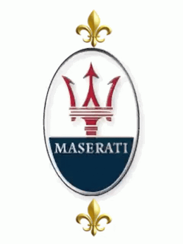 Maserati Logo With Trident and Fleur de Lis