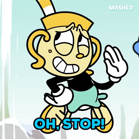 Mashed Cuphead Oh Stop It You GIF