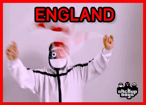 Mask Guy Flex England Flag GIF