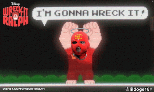 Mask Guy Want To Wreck It GIF