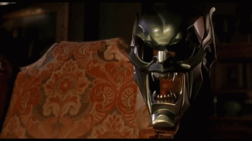 Mask on Floral Chair