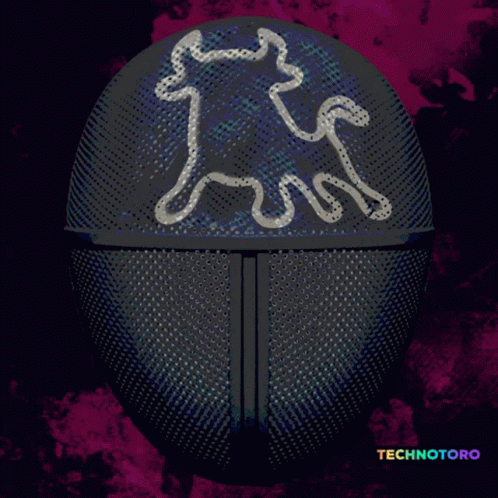 Mask With Technotoro Text GIF