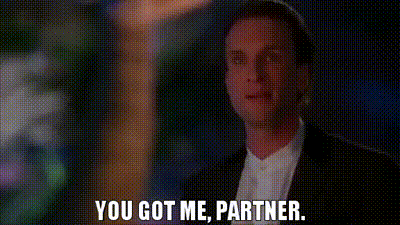 Masked Cowboy Dancer Saying You Got Me Partner