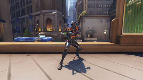 Masked Hero Shows Blade Skills GIF