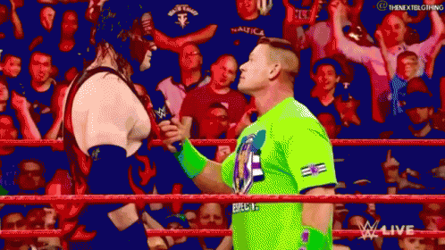 Masked Kane Chokeslam John Cena GIF