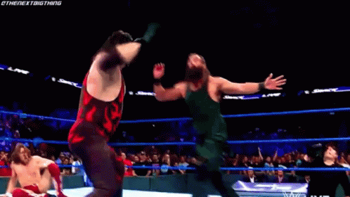 Masked Kane Chokeslam Luke Harper GIF