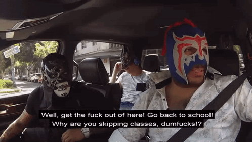 Masked Man Says Well Get Fuck Out Here