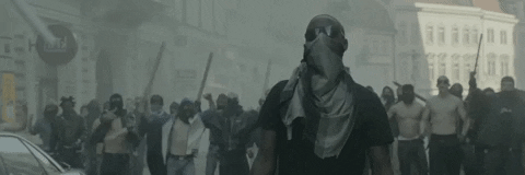 Masked Men Riot GIF