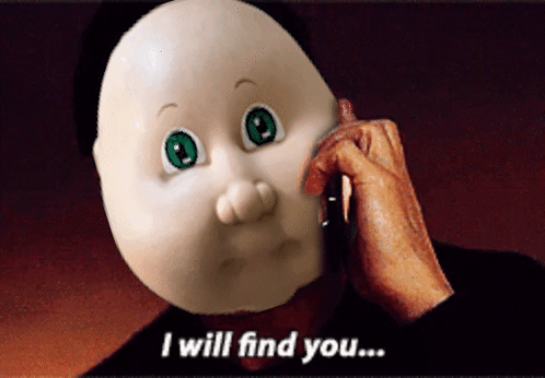 Masked Person On Phone Says I Will Find You GIF