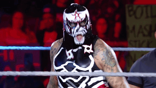Masked Wrestler With Body Mask Sign