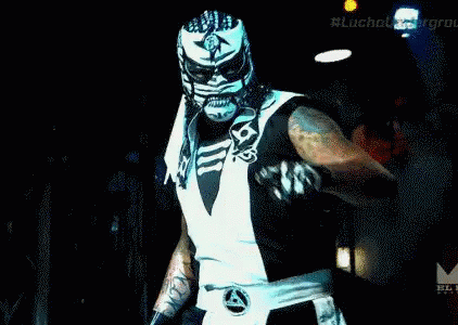 Masked Wrestler With Microphone Saying Raw GIF