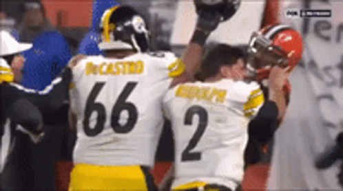 Mason Rudolph Myles Garrett Helmet Punch GIF