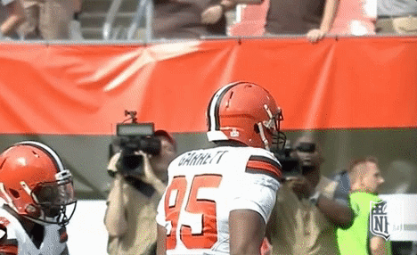 Mason Rudolph Myles Garrett Push GIF