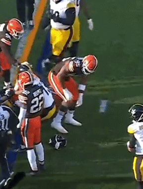 Mason Rudolph Myles Garrett Ready To Play GIF