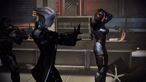 Mass Effect 3 Ashley Liara Unexpected GIF