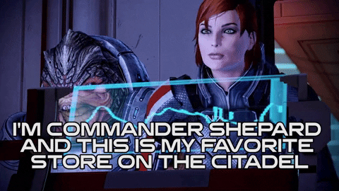 Mass Effect 3 Shepard Favorite Store GIF