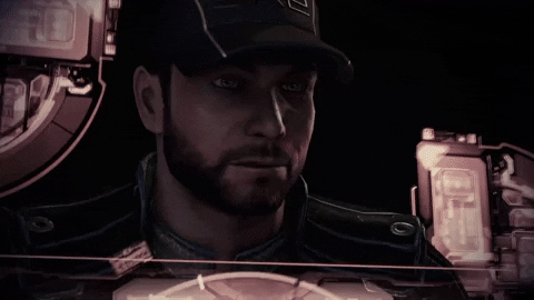 Mass Effect 3 Shepard Joking GIF