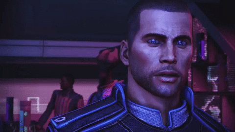 Mass Effect 3 Shepard Observant GIF